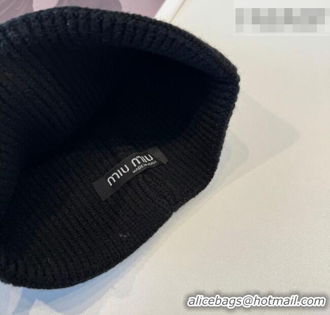 Market Sells Miu Miu Knit Hat with Studs MIU010516 Black 2026