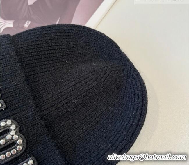 Market Sells Miu Miu Knit Hat with Studs MIU010516 Black 2026