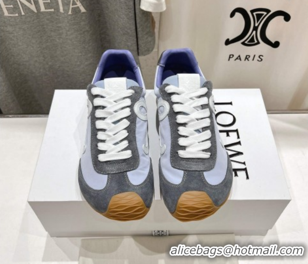 Top Grade Loewe Ballet Runner 2.0 Sneakers in Nylon and Suede Purple/White 1210055