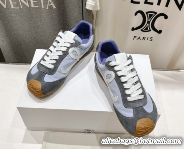 Top Grade Loewe Ballet Runner 2.0 Sneakers in Nylon and Suede Purple/White 1210055