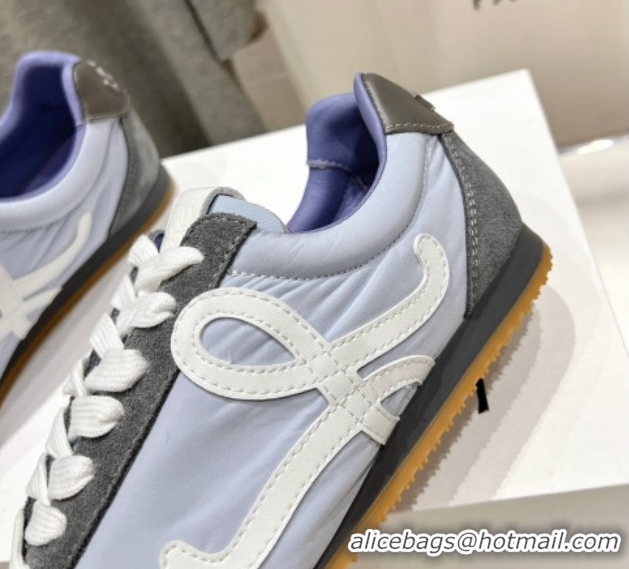 Top Grade Loewe Ballet Runner 2.0 Sneakers in Nylon and Suede Purple/White 1210055