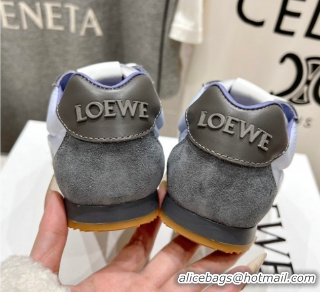 Top Grade Loewe Ballet Runner 2.0 Sneakers in Nylon and Suede Purple/White 1210055