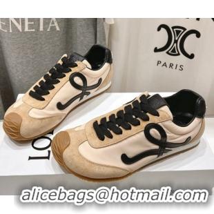 Unique Style Loewe Ballet Runner 2.0 Sneakers in Nylon and Suede Beige/Black 1210057