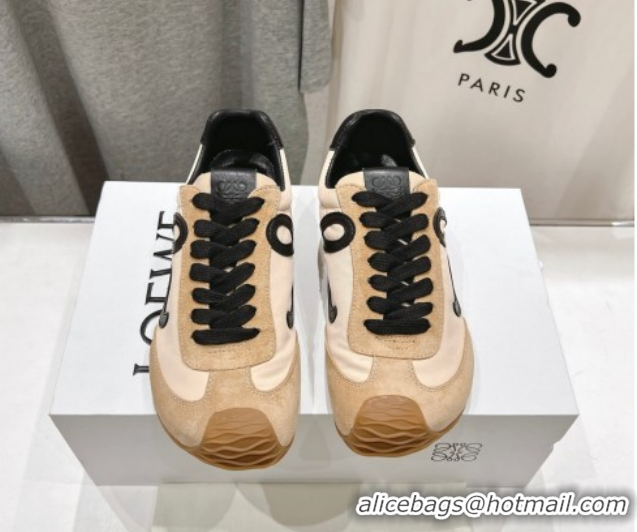 Unique Style Loewe Ballet Runner 2.0 Sneakers in Nylon and Suede Beige/Black 1210057
