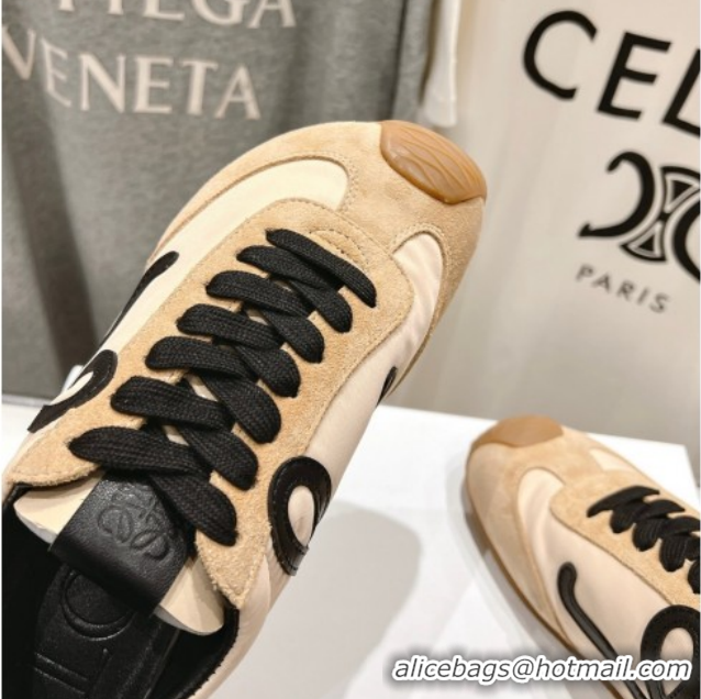 Unique Style Loewe Ballet Runner 2.0 Sneakers in Nylon and Suede Beige/Black 1210057
