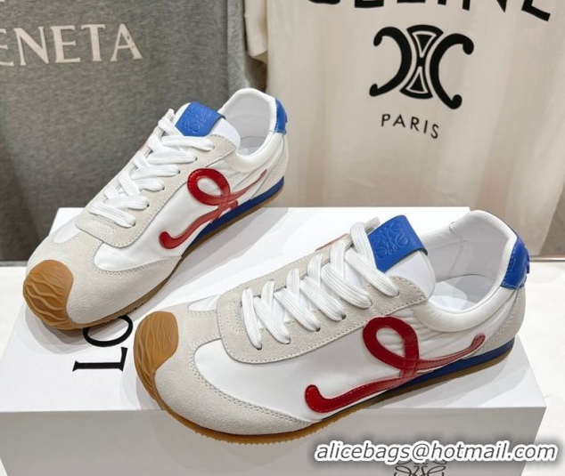 Best Product Loewe Ballet Runner 2.0 Sneakers in Nylon and Suede White 1210060