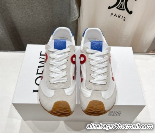 Best Product Loewe Ballet Runner 2.0 Sneakers in Nylon and Suede White 1210060