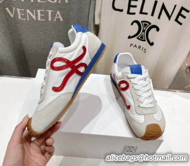 Best Product Loewe Ballet Runner 2.0 Sneakers in Nylon and Suede White 1210060