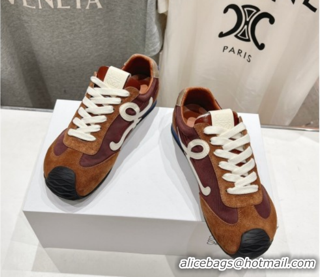 Pretty Style Loewe Ballet Runner 2.0 Sneakers in Nylon and Suede White/Black 1210063