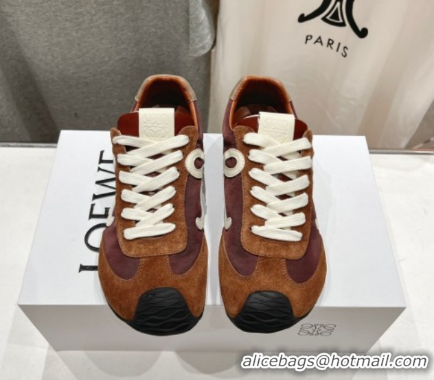 Pretty Style Loewe Ballet Runner 2.0 Sneakers in Nylon and Suede White/Black 1210063