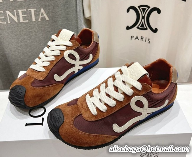 Pretty Style Loewe Ballet Runner 2.0 Sneakers in Nylon and Suede White/Black 1210063