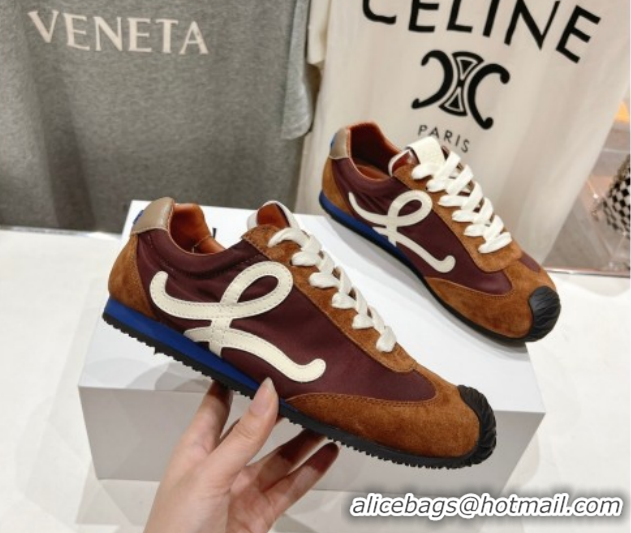 Pretty Style Loewe Ballet Runner 2.0 Sneakers in Nylon and Suede White/Black 1210063