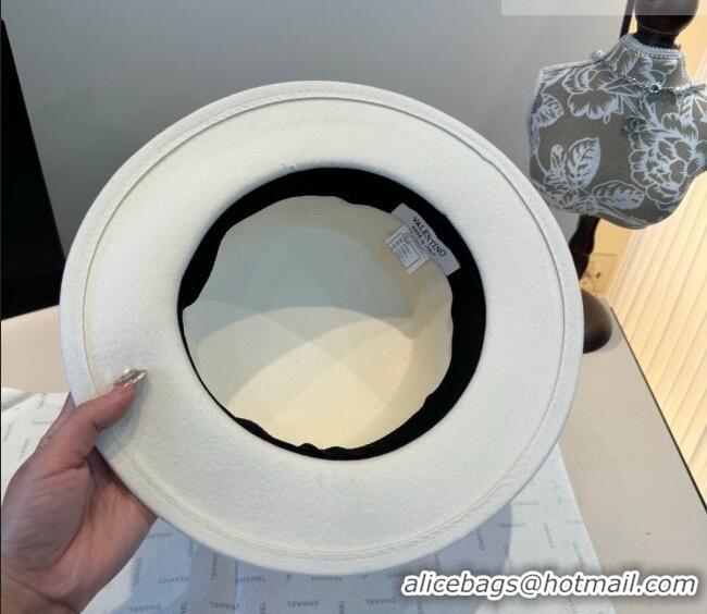 Big Discount Valentino Wide Brim Hat with Strass VLTN010518 White 2026