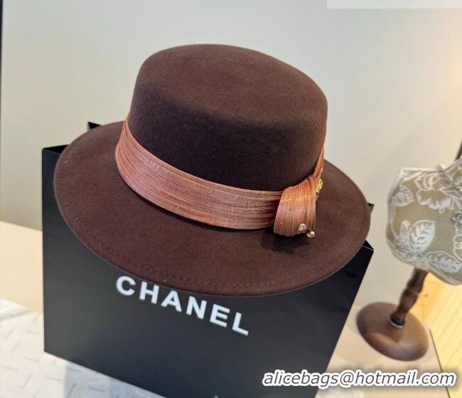 Popular Style Valentino Wide Brim Hat with Strass VLTN010518 Brown 2026