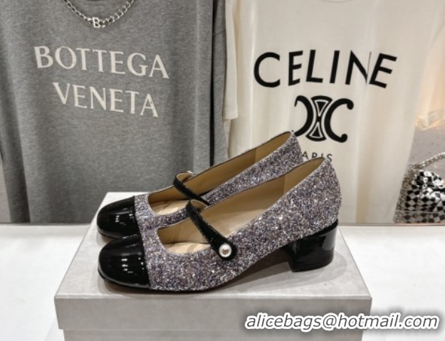 Low Price Jimmy Choo Elisa 45 Pumps in Patent Leather & Glitter Black 5111740