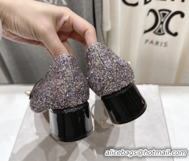 Low Price Jimmy Choo Elisa 45 Pumps in Patent Leather & Glitter Black 5111740