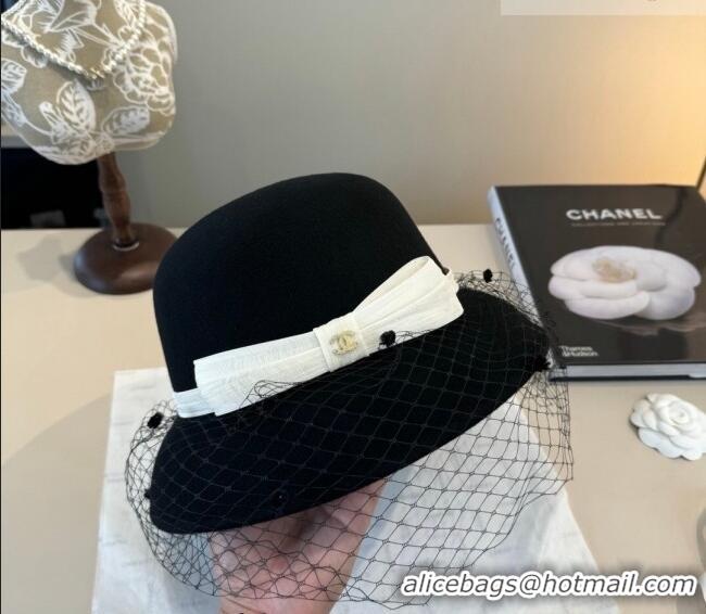 Buy Inexpensive Chanel Wool Bucket Hat with Mesh CH010518 Black 2026
