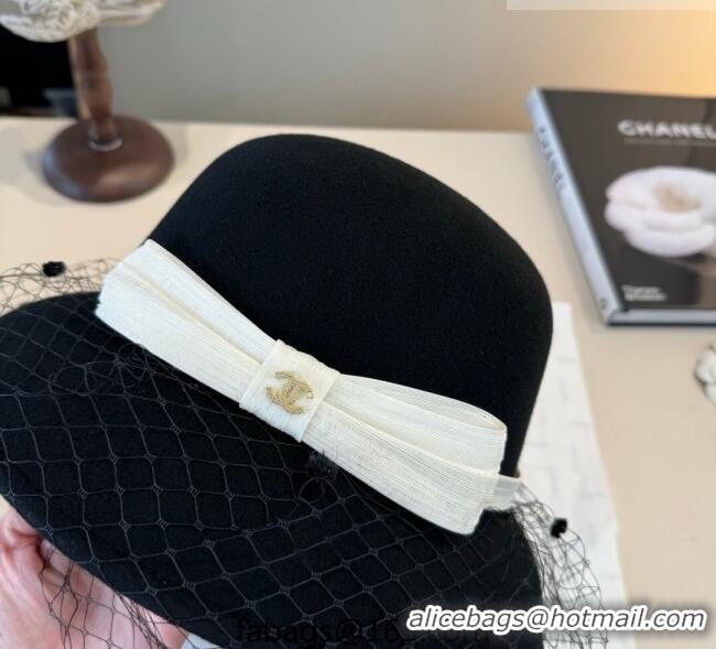 Buy Inexpensive Chanel Wool Bucket Hat with Mesh CH010518 Black 2026