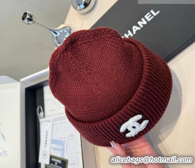 Luxury Cheap Chanel Knit Hat CH010520 Brown 2026