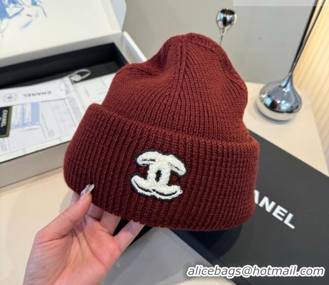 Luxury Cheap Chanel Knit Hat CH010520 Brown 2026