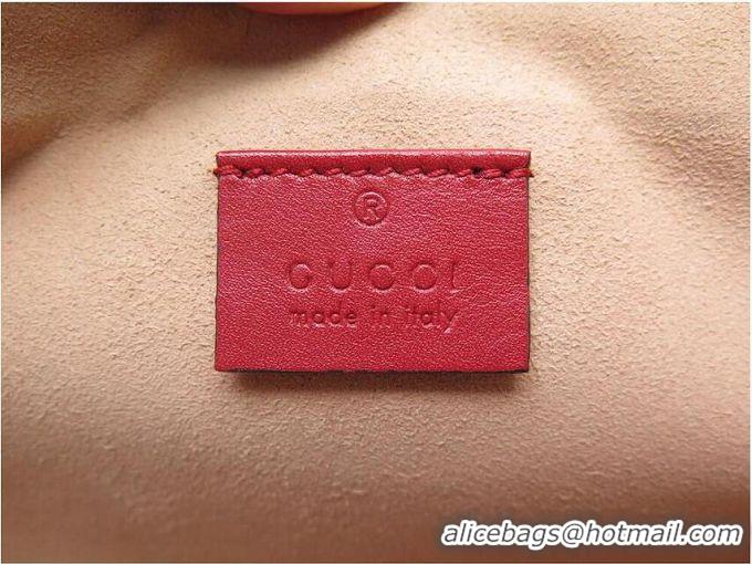 Unique Style Grade Design Gucci GG Marmont Leather Pouch Clutch Bag 476440 Red