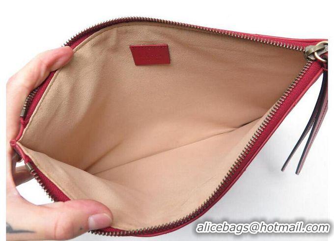 Unique Style Grade Design Gucci GG Marmont Leather Pouch Clutch Bag 476440 Red