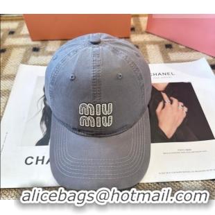 Famous Brand Miu Miu Canvas Baseball Hat MIU010522 Grey 2026