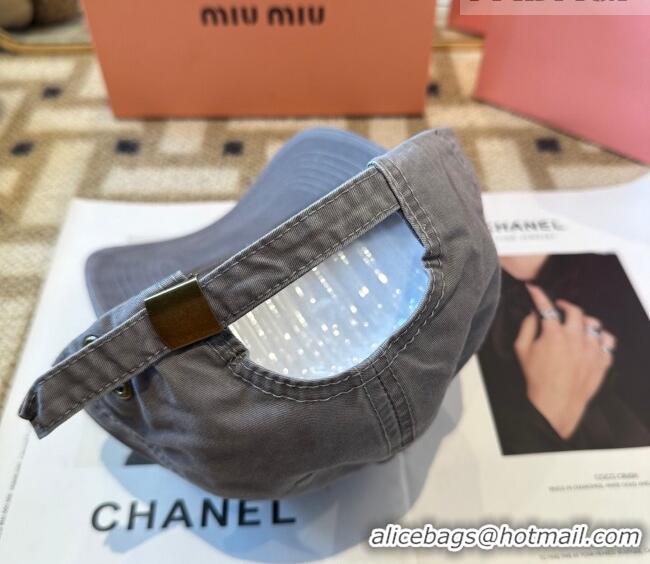 Famous Brand Miu Miu Canvas Baseball Hat MIU010522 Grey 2026