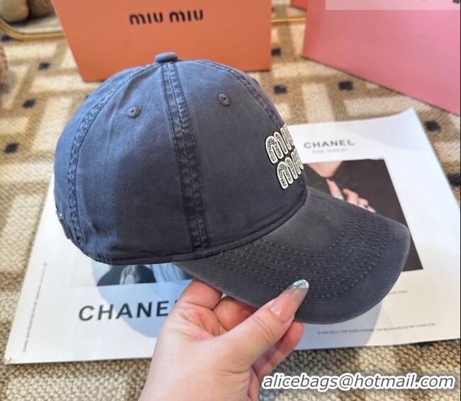 Grade Design Miu Miu Canvas Baseball Hat Washed MIU010522 Blue 2026
