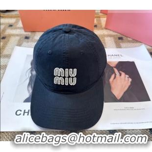 Buy Inexpensive Miu Miu Canvas Baseball Hat MIU010522 Black 2026