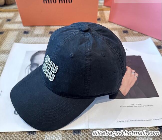 Buy Inexpensive Miu Miu Canvas Baseball Hat MIU010522 Black 2026