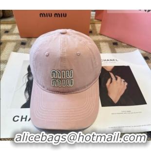 Famous Brand Miu Miu Canvas Baseball Hat MIU010522 Pink 2026