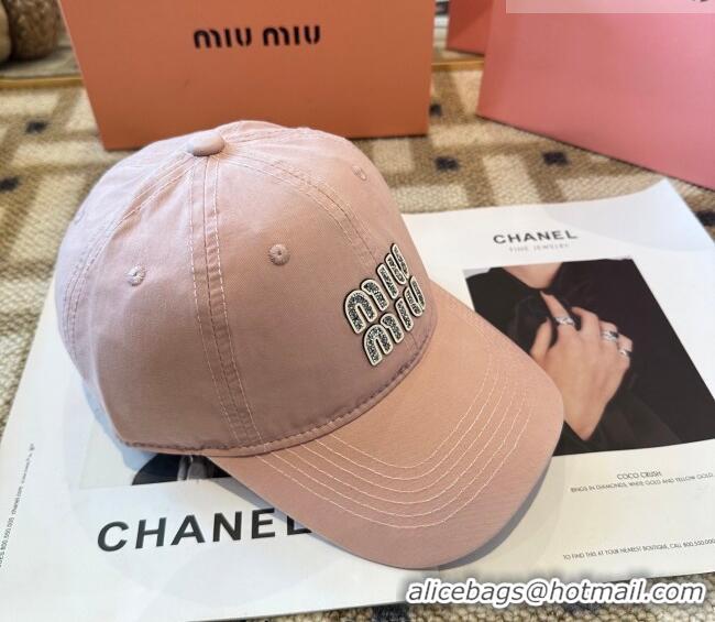 Famous Brand Miu Miu Canvas Baseball Hat MIU010522 Pink 2026