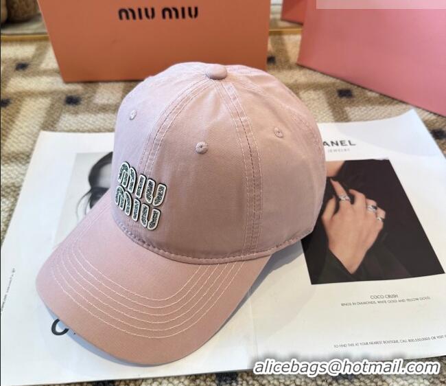 Famous Brand Miu Miu Canvas Baseball Hat MIU010522 Pink 2026