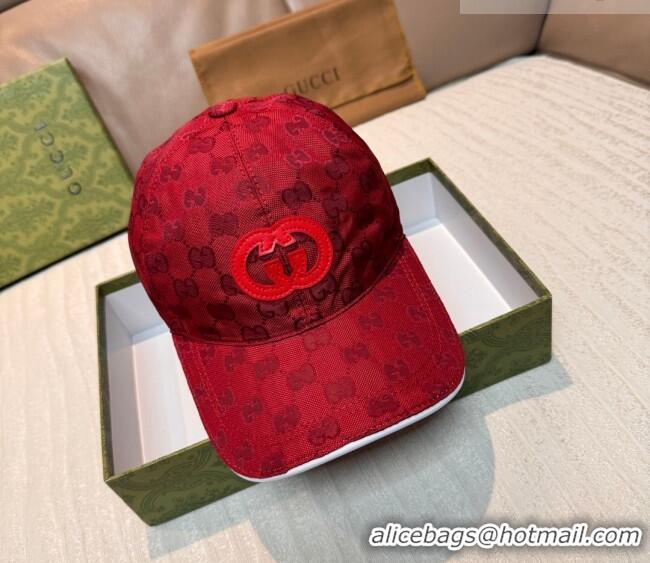 Top Grade Gucci GG Nylon Baseball Hat GG010523 Red 2026