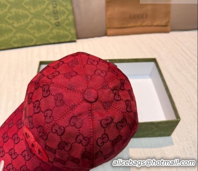 Top Grade Gucci GG Nylon Baseball Hat GG010523 Red 2026