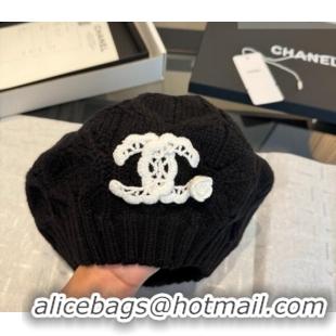 Promotional Chanel Knit Beret Hat CH010525 Black 2026