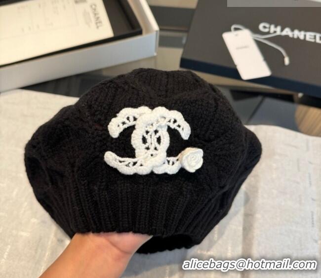 Promotional Chanel Knit Beret Hat CH010525 Black 2026