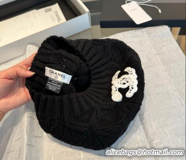Promotional Chanel Knit Beret Hat CH010525 Black 2026