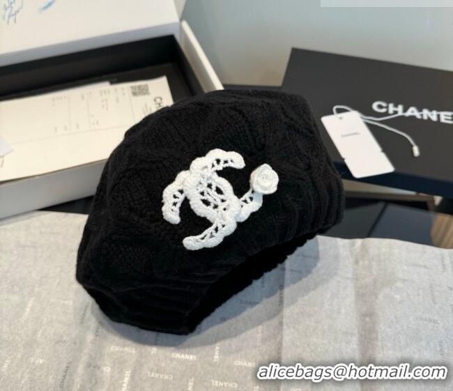Promotional Chanel Knit Beret Hat CH010525 Black 2026