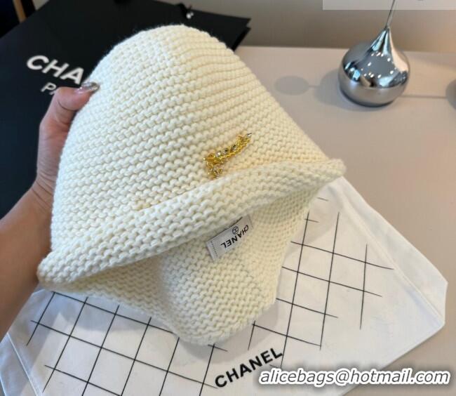 Modern Classic Chanel Knit Bucket Hat CH010527 White 2026