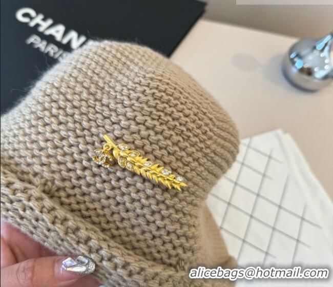 Buy Fashionable Chanel Knit Bucket Hat CH010527 Beige 2026