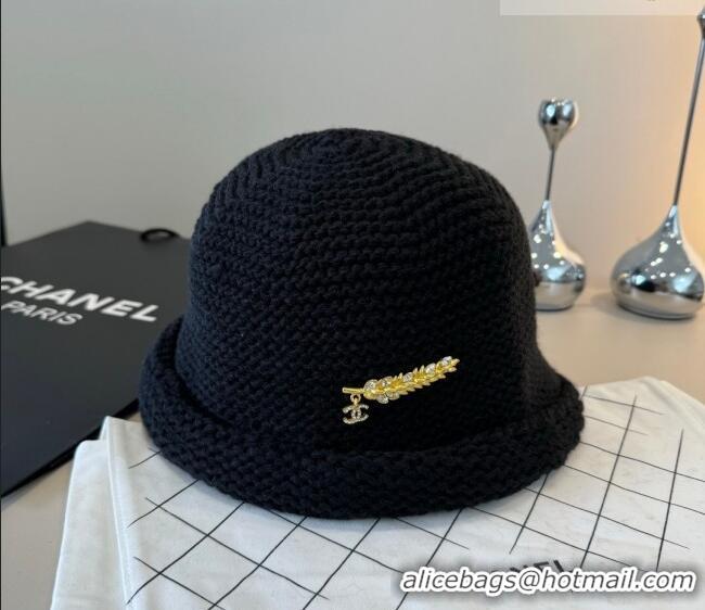  Low Cost Chanel Knit Bucket Hat CH010527 Black 2026