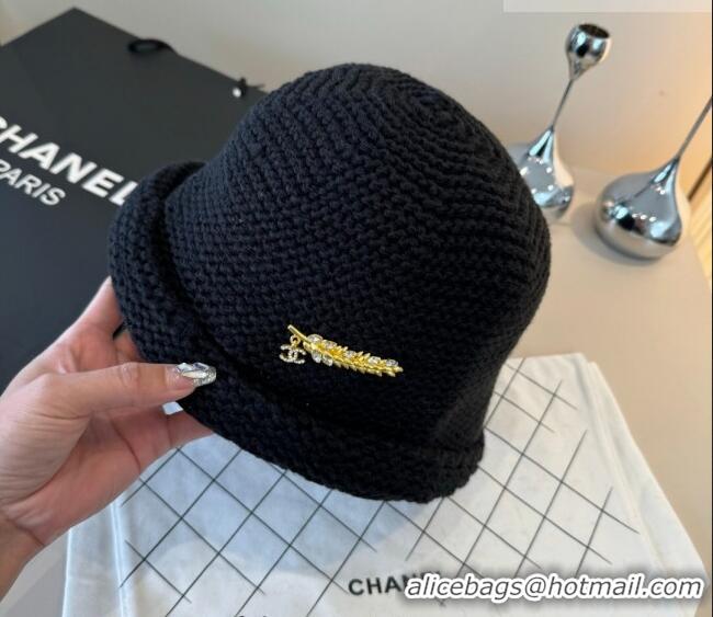  Low Cost Chanel Knit Bucket Hat CH010527 Black 2026