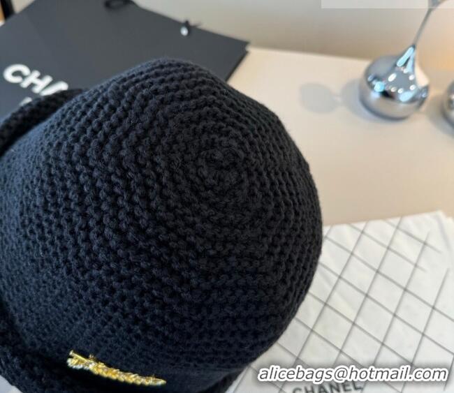  Low Cost Chanel Knit Bucket Hat CH010527 Black 2026