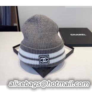Buy Discount Chanel Knit Hat CH010528 Grey 2026