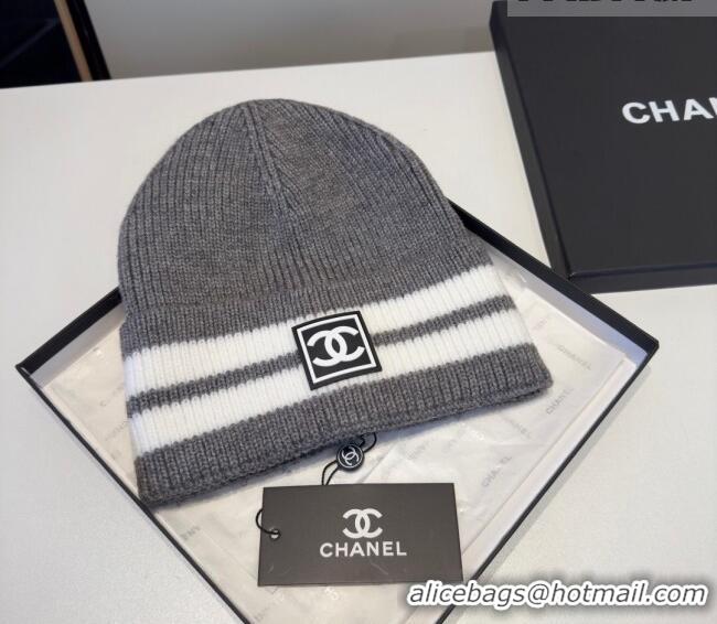 Buy Discount Chanel Knit Hat CH010528 Grey 2026