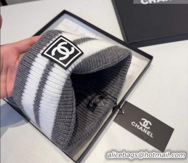 Buy Discount Chanel Knit Hat CH010528 Grey 2026