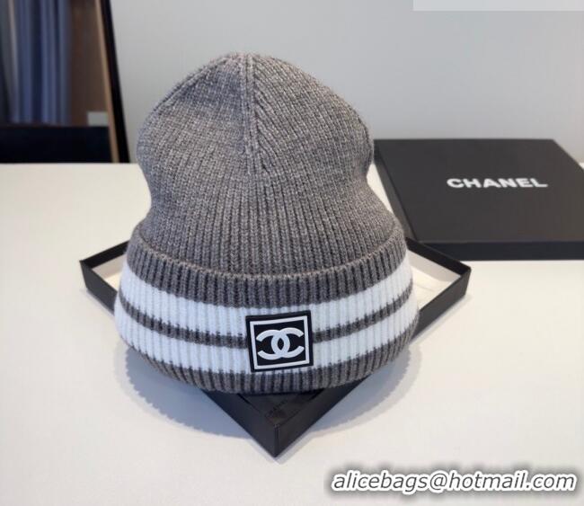 Buy Discount Chanel Knit Hat CH010528 Grey 2026