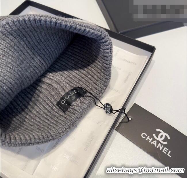 Buy Discount Chanel Knit Hat CH010528 Grey 2026